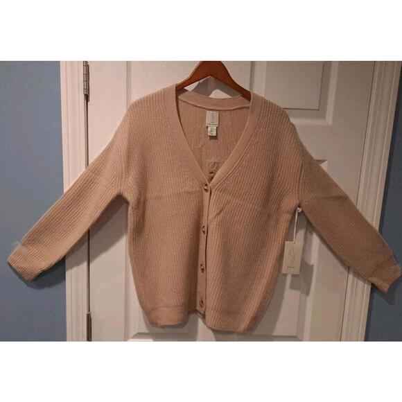 Joie Women's Cashmere Cardigan Sweater Size S Beige. - Picture 3 of 6